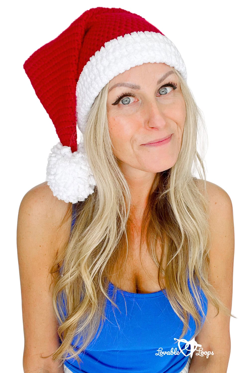 free & easy crochet santa hat pattern for christmas